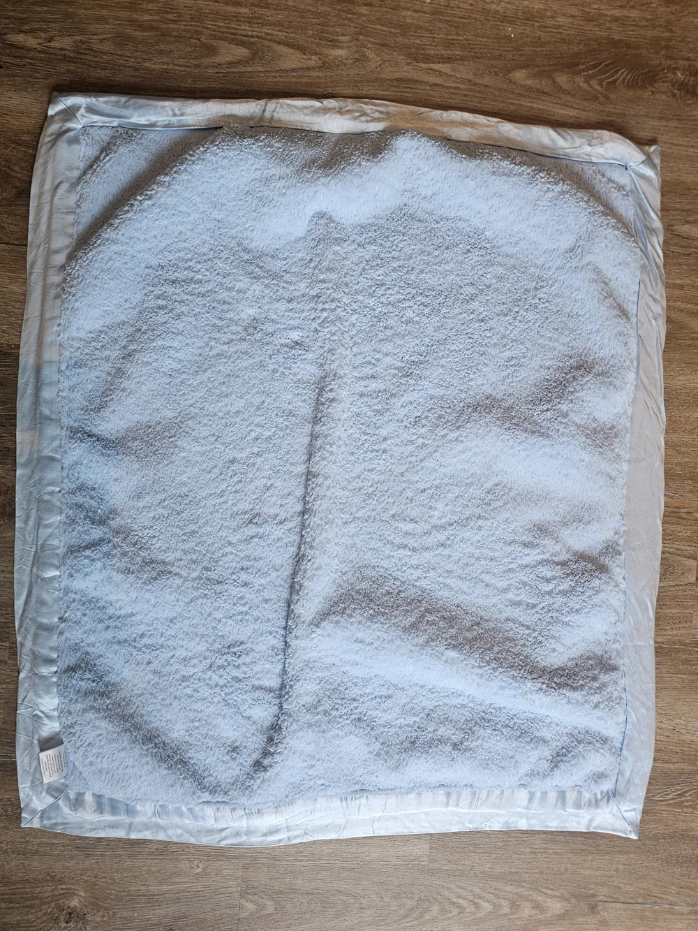 Little Giraffe Cozy Plush Baby Blanket - Light Blue 36 in X 32 in
